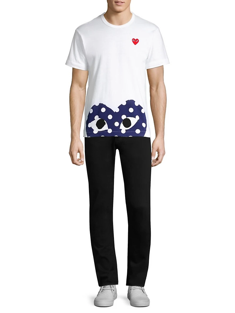 Half Polka Dot Graphic Tee