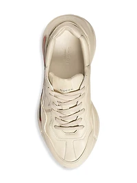 Rhyton Gucci Logo Leather Sneaker