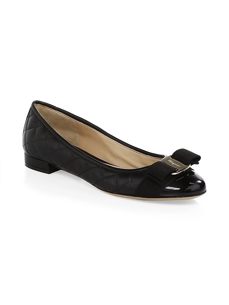 Varina Quilted Leather Ballet Flats