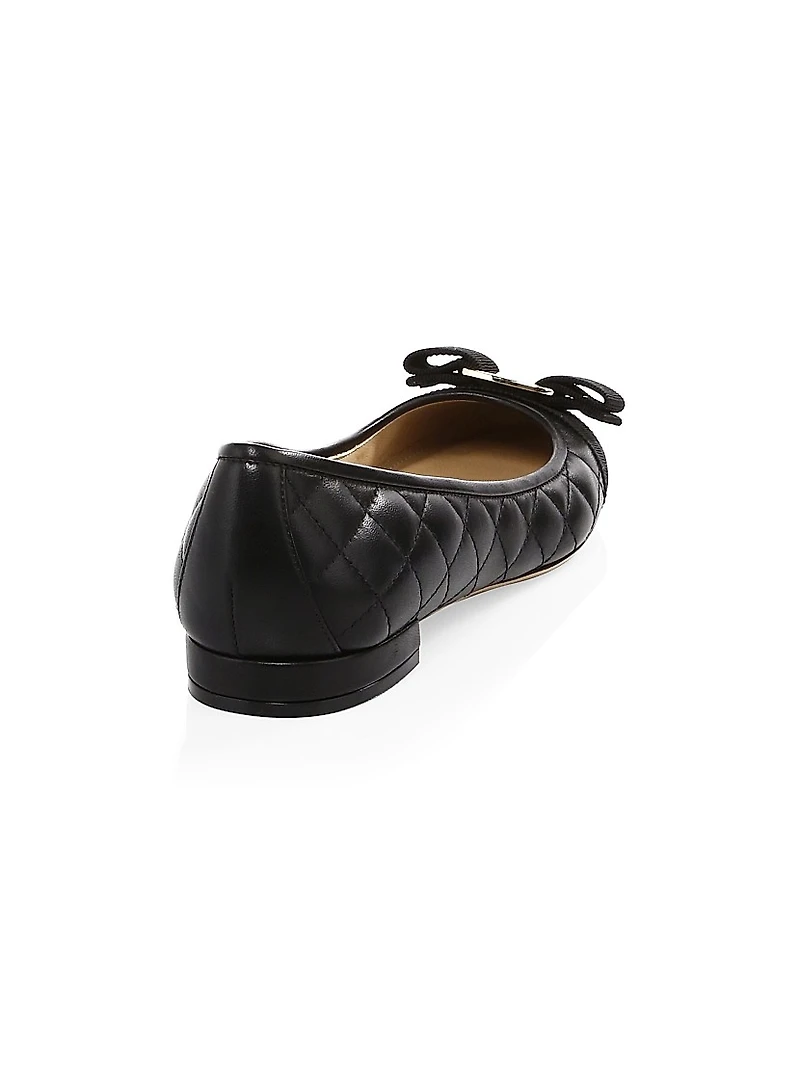 Varina Quilted Leather Ballet Flats