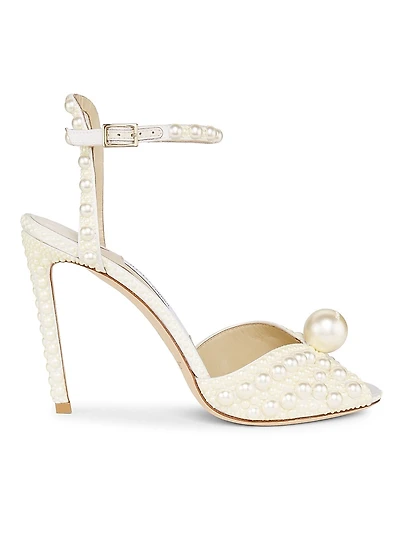 Sacora 100MM Pearl-Embellished Sandals