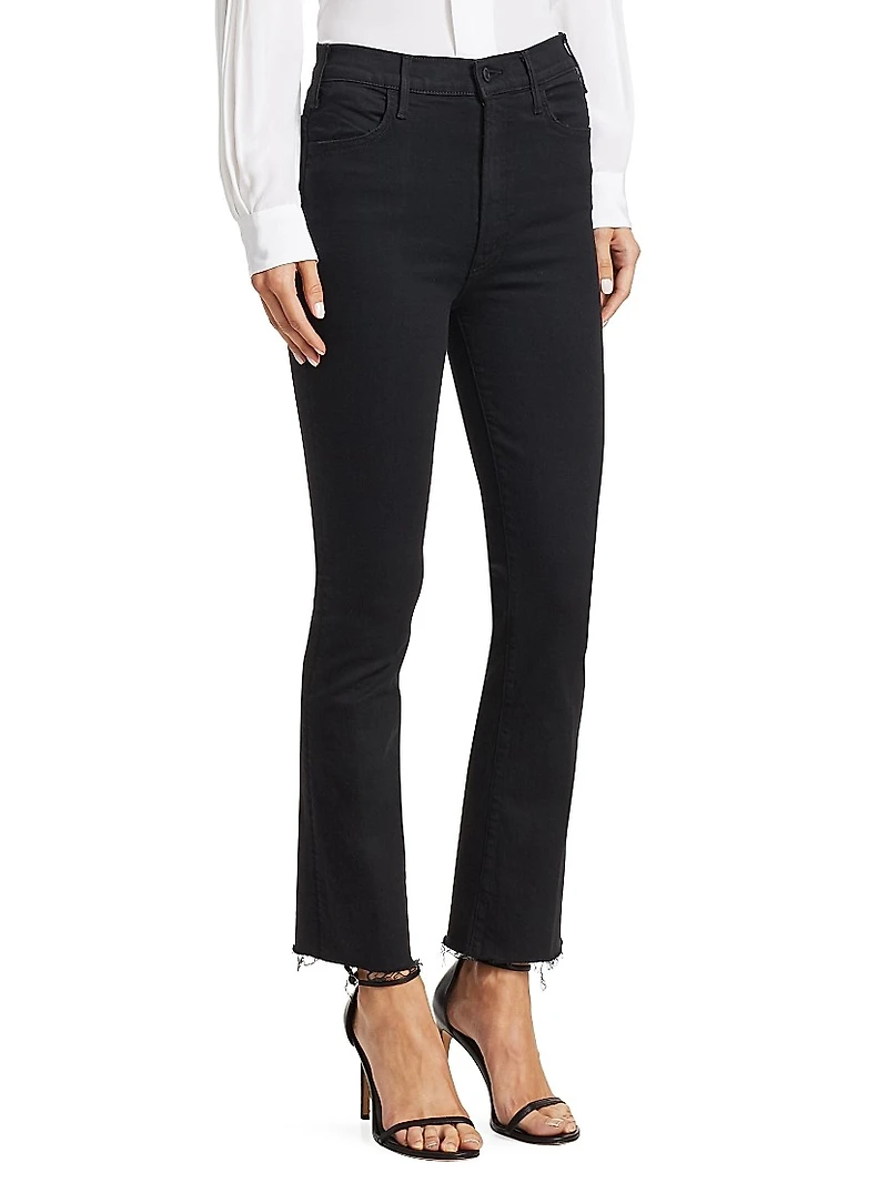 The Hustler High-Rise Ankle Fray Jeans