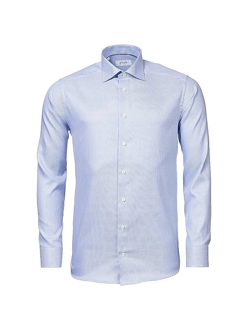 Contemporary-Fit Houndstooth Dress Shirt