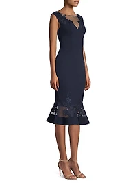 Lace-Accented Cocktail Dress