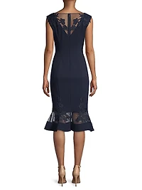 Lace-Accented Cocktail Dress