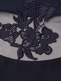 Lace-Accented Cocktail Dress