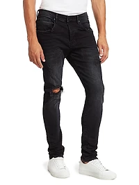 P002 Over Spray Slim-Fit Jeans
