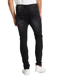 P002 Over Spray Slim-Fit Jeans