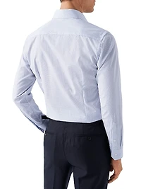 Contemporary-Fit Micro Print Long-Sleeve Dress Shirt