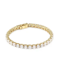 18K-Gold-Plated Sterling Silver & Cubic Zirconia Tennis Bracelet