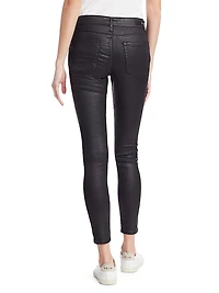 Farrah High-Rise Ankle Faux Leather Skinny Pants
