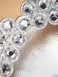 Tequila Crystal-Embellished Metallic Leather Sandals