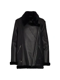 Shearling Lamb & Nappa Leather Moto Jacket