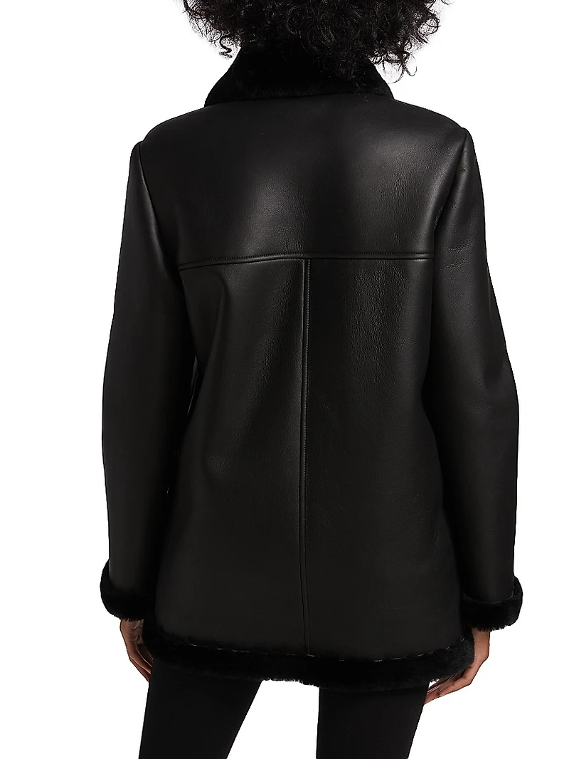 Shearling Lamb & Nappa Leather Moto Jacket
