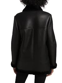 Shearling Lamb & Nappa Leather Moto Jacket