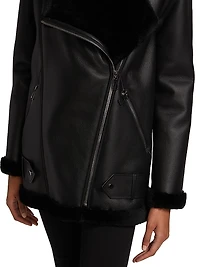 Shearling Lamb & Nappa Leather Moto Jacket