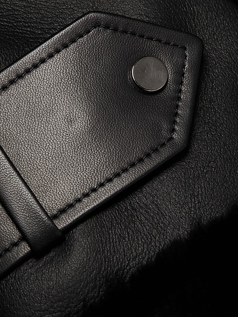 Shearling Lamb & Nappa Leather Moto Jacket