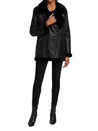 Shearling Lamb & Nappa Leather Moto Jacket