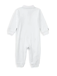 Baby Boy's Embroidered Cotton Coverall