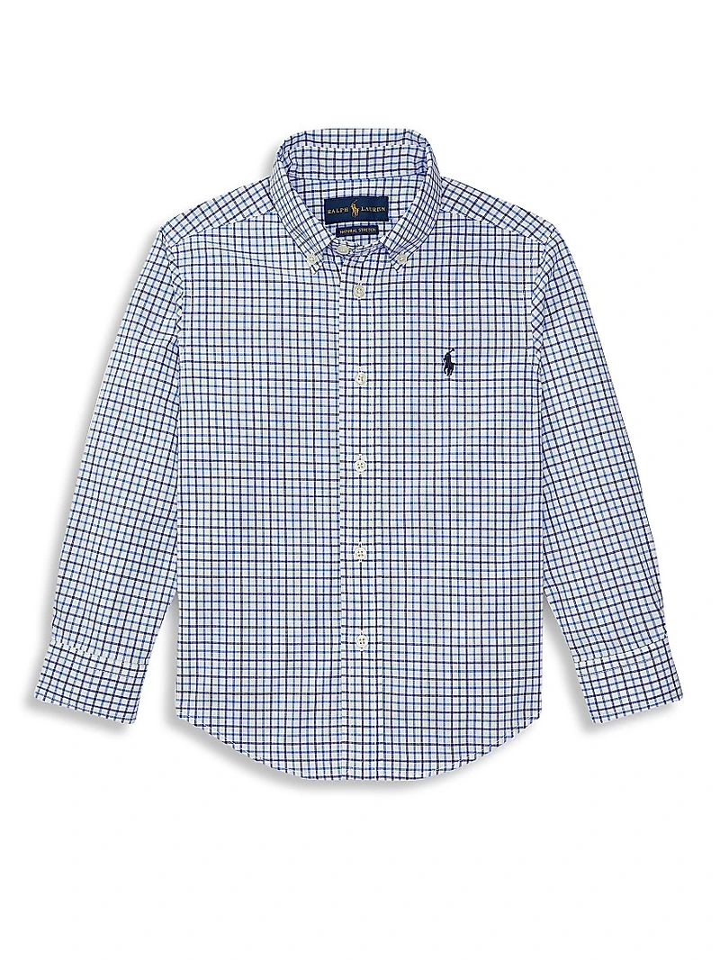 Little Boy's Plaid Button-Down Shirt