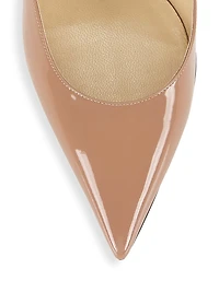 Bing 100MM Embellished Patent Leather Mules