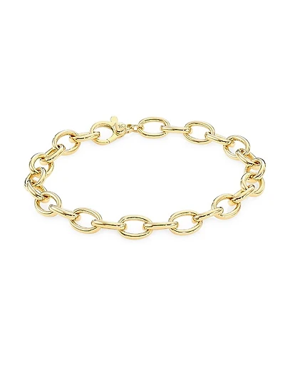 18K Yellow Gold Chain Link Bracelet