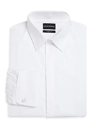 Cotton Modern-Fit Long-Sleeve Tuxedo Shirt