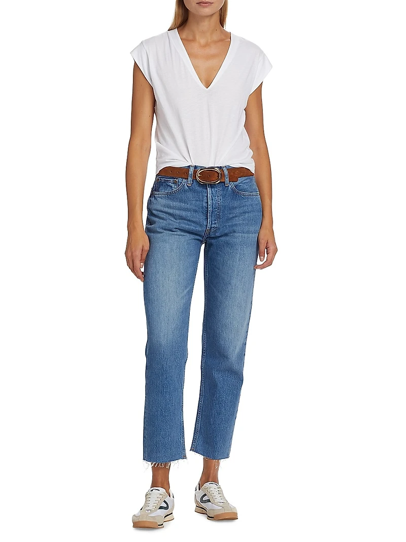 Rigid High-Rise Stovepipe Jeans