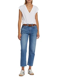 Rigid High-Rise Stovepipe Jeans