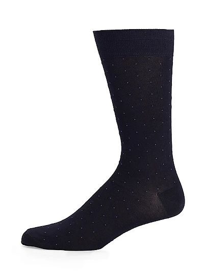 Pin-Dot Pima Cotton Socks