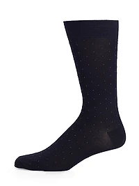 Pin-Dot Pima Cotton Socks