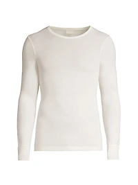 Woolen Silk Long Sleeve Crewneck Tee