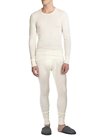Woolen Silk Long Sleeve Crewneck Tee