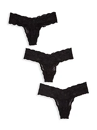 Low-Rise 3-Pack Lace Thong