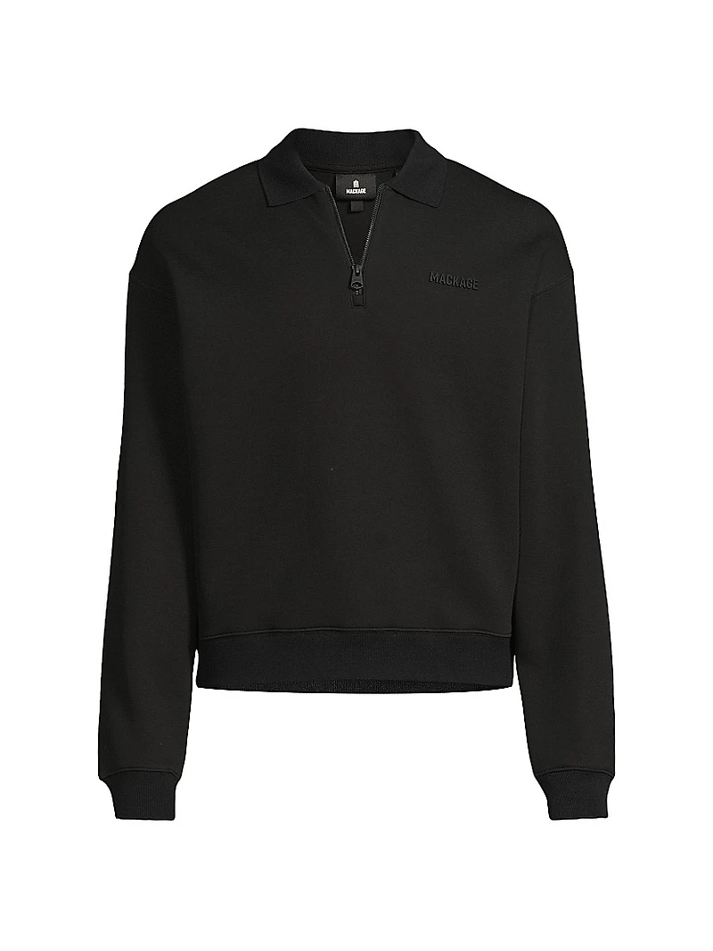 Felix Half-Zip Double-Face Jersey Sweater