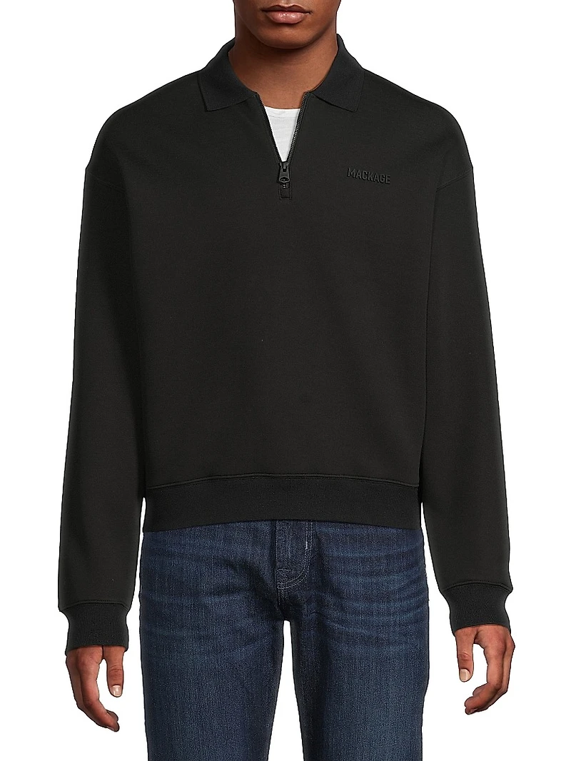 Felix Half-Zip Double-Face Jersey Sweater