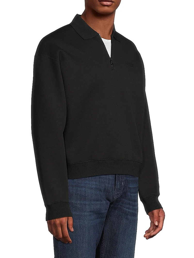 Felix Half-Zip Double-Face Jersey Sweater