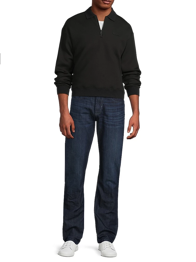 Felix Half-Zip Double-Face Jersey Sweater