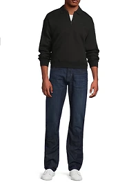 Felix Half-Zip Double-Face Jersey Sweater