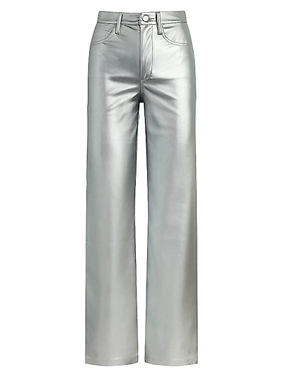 Margot Metallic Faux Leather Pants