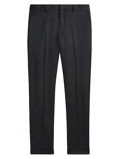 Wool Twill Slim-Fit Trousers