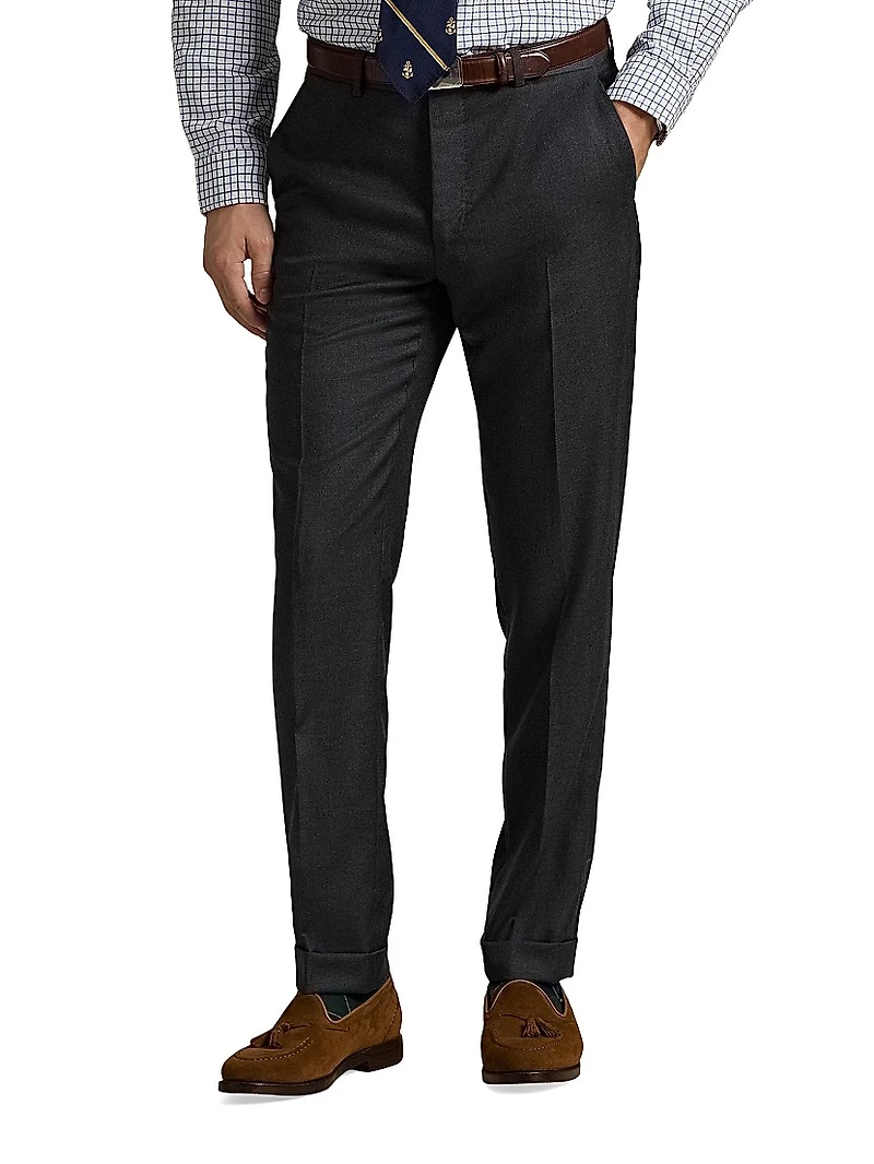 Wool Twill Slim-Fit Trousers