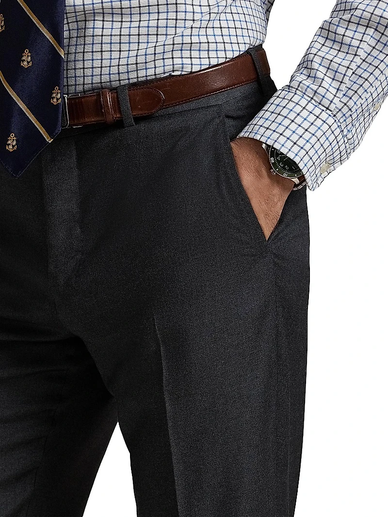 Wool Twill Slim-Fit Trousers
