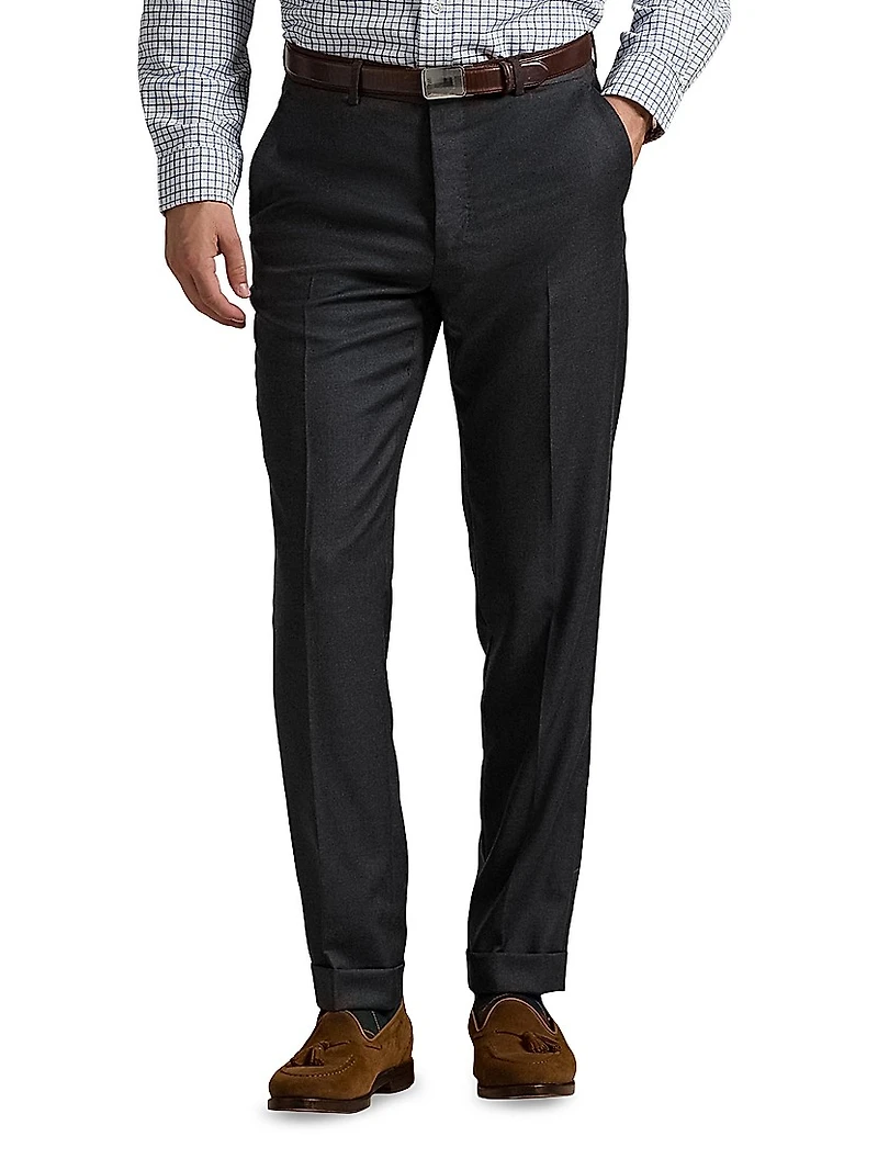 Wool Twill Slim-Fit Trousers
