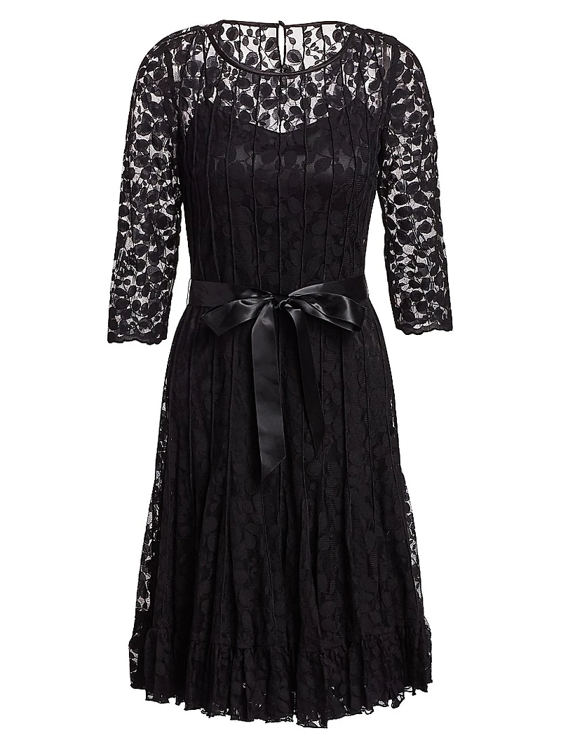 Lace Pintuck Dress
