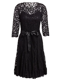 Lace Pintuck Dress