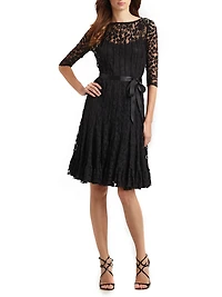 Lace Pintuck Dress