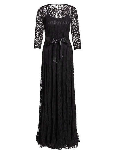 Lace Pintuck Gown