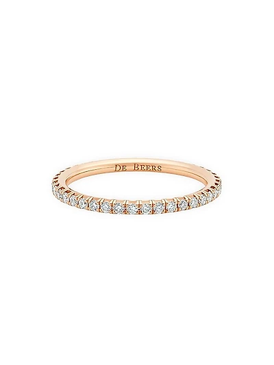 Aura Pink Diamond & 18K Rose Gold Band Ring