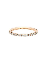 Aura Pink Diamond & 18K Rose Gold Band Ring